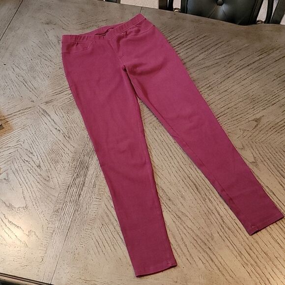 Maroon denim jeggings size S - Picture 4 of 9